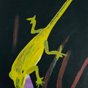 Schilderij “Anolis de hagedis “