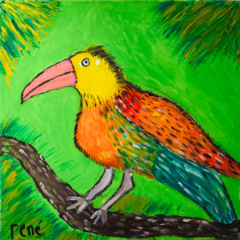 Schilderij Tropische René vogel
