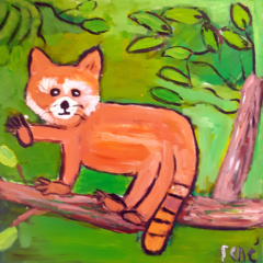Schilderij  “Rode panda“