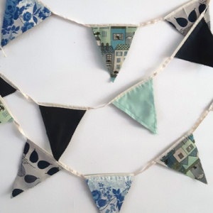 Slinger middel blauw wit mint