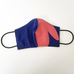 mondkapje groot blauw roze