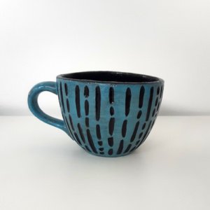 niet mokken mok blauw