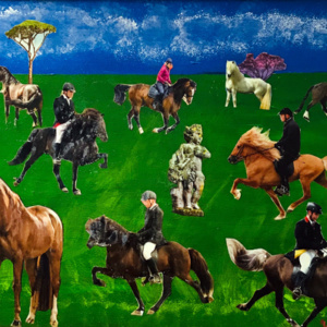 Schilderij “Paarden in de wei”