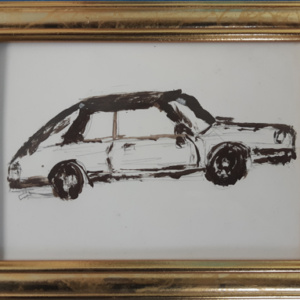 Schilderij “Ouderwetse auto”