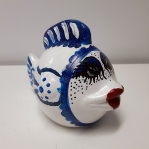 spaarpot vis rood wit blauw