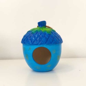 Vogelvoederhouder blauw eikeltje