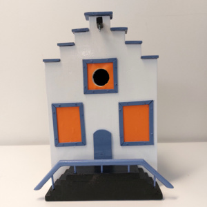 Vogelhuisje trapgevel oranje