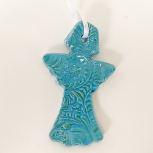 keramiek kerstengel hangertje