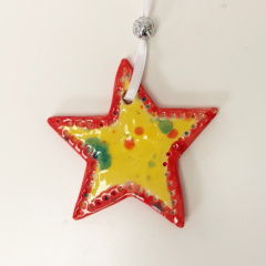 keramiek ster hanger fiesta