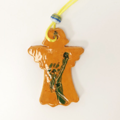 keramiek kerstengel hanger