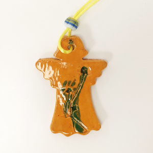 keramiek kerstengel hanger