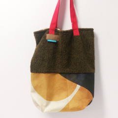 City tas groen geel retro