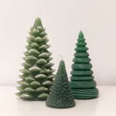 Set kerstbomen kaarsen groen