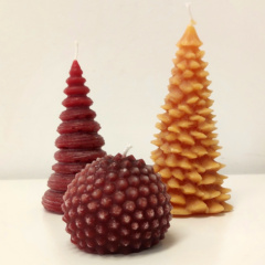 Set kerstboom kaarsen warm