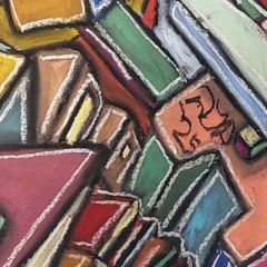 Pastel tekening Twee kanten