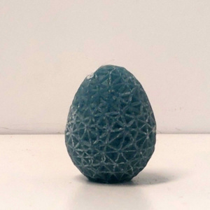Ei kaars reliëf blauw
