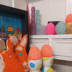 Ei kaars setje van 3