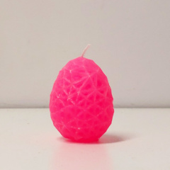 Ei kaars reliëf fel roze