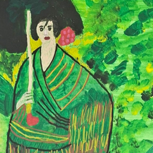 Schilderij Wandelende vrouw